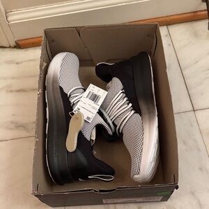 adidas Black and White Mesh Sneakers